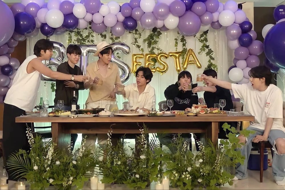 BTS at their FESTA dinner