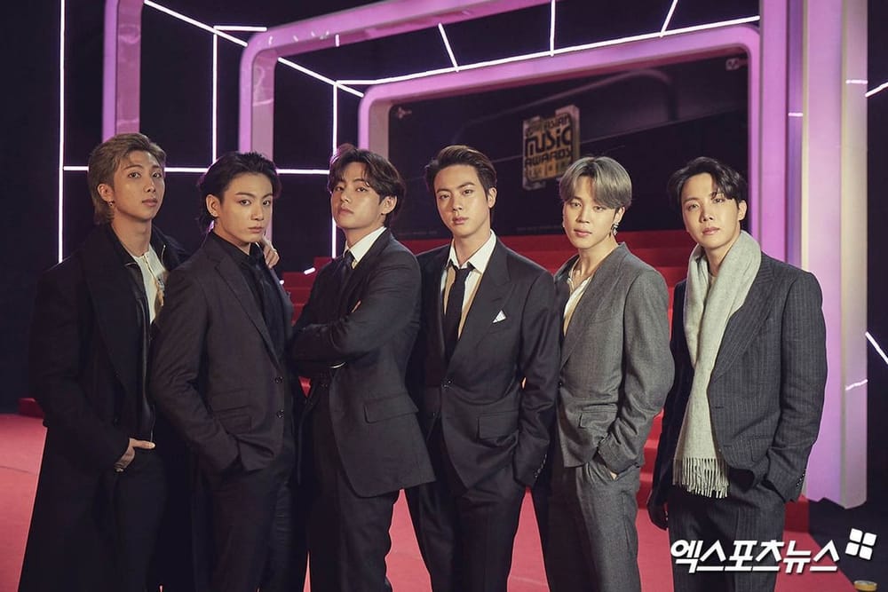 BTS receiving awards at MAMA 2020