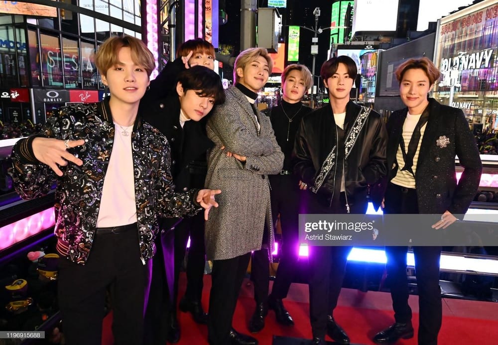 BTS performing on New Year's Eve